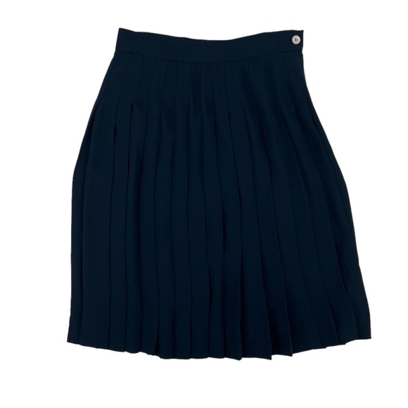 Liz Claiborne Collection Navy Blue Pleated Above The Knee Skirt Size 8 Women's - Picture 1 of 4